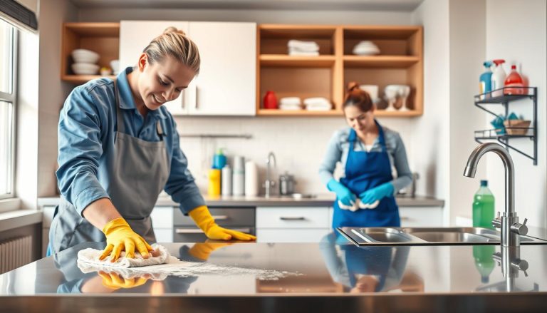 clean and wash all tops and work surfaces