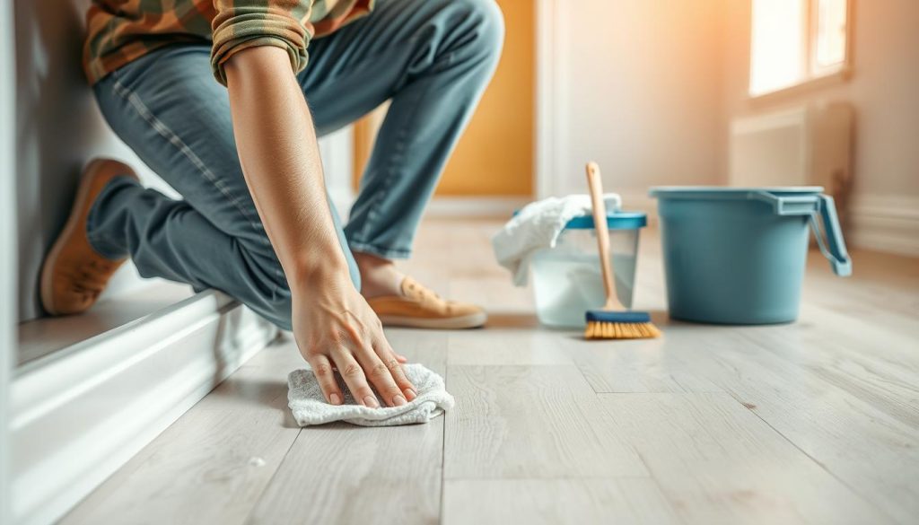 cleaning skirting boards
