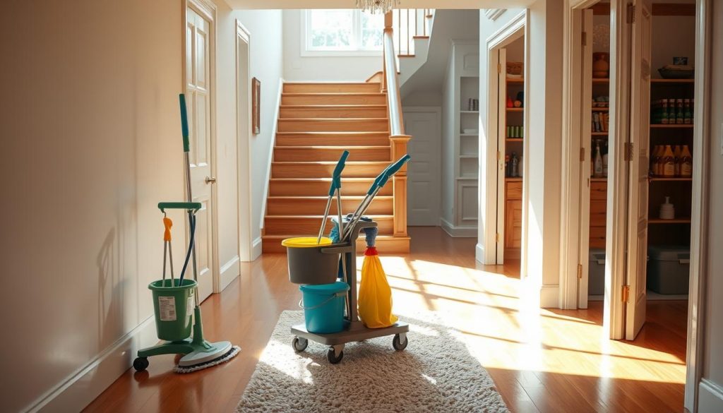 hallway and stairs cleaning