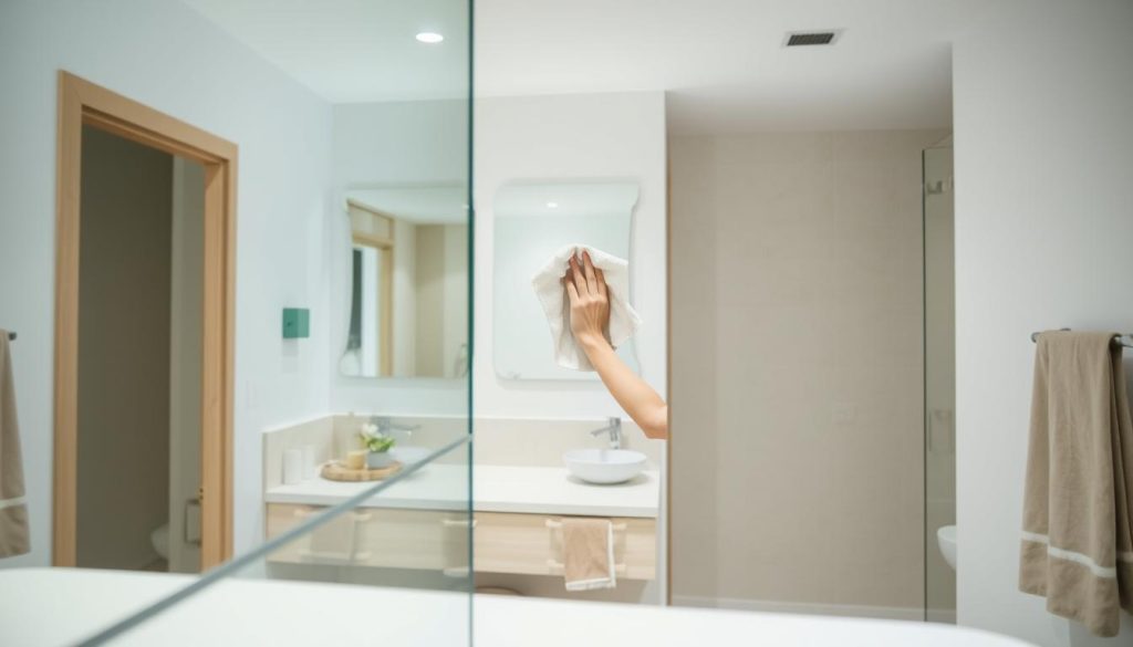 how often to clean mirrors and glass surfaces