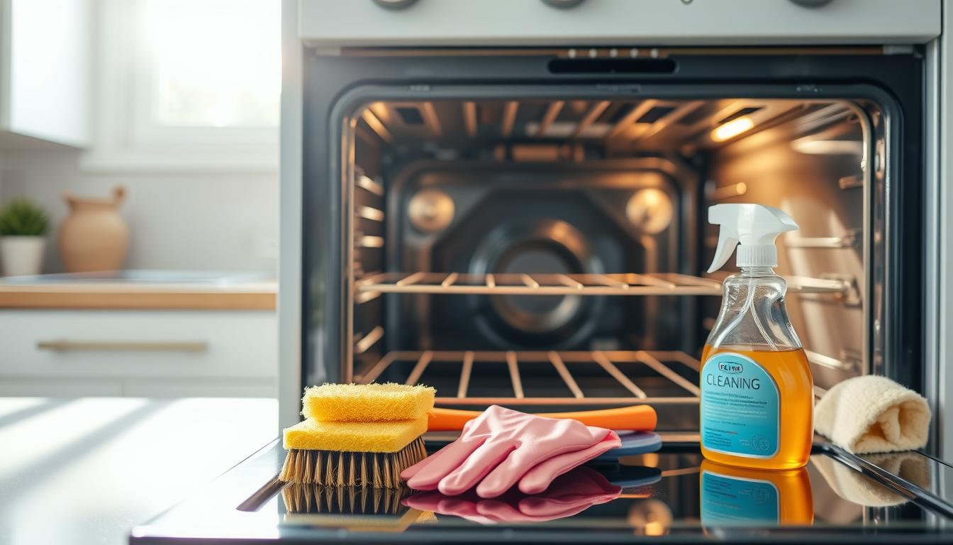 preparation for oven cleaning