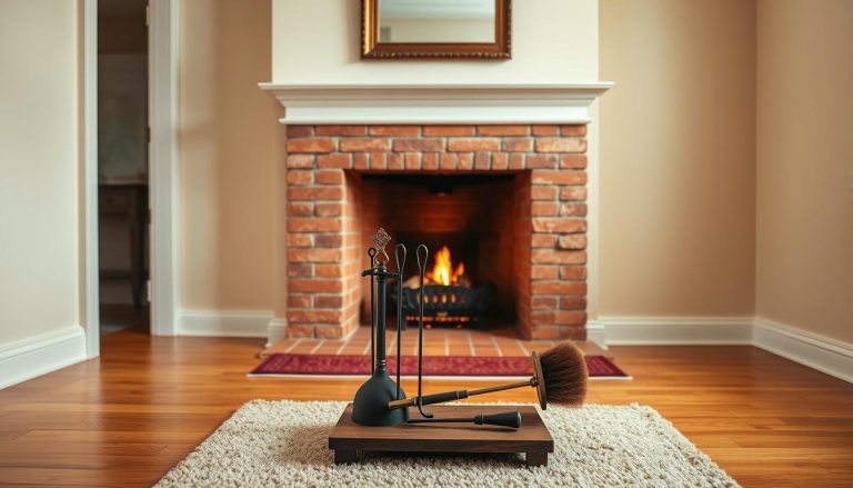 · clean around fireplace